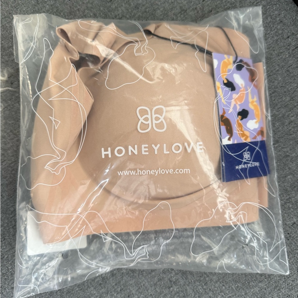 Honeylove Silhouette Bra Nude Shapewear Wireless Support Womens 1X New